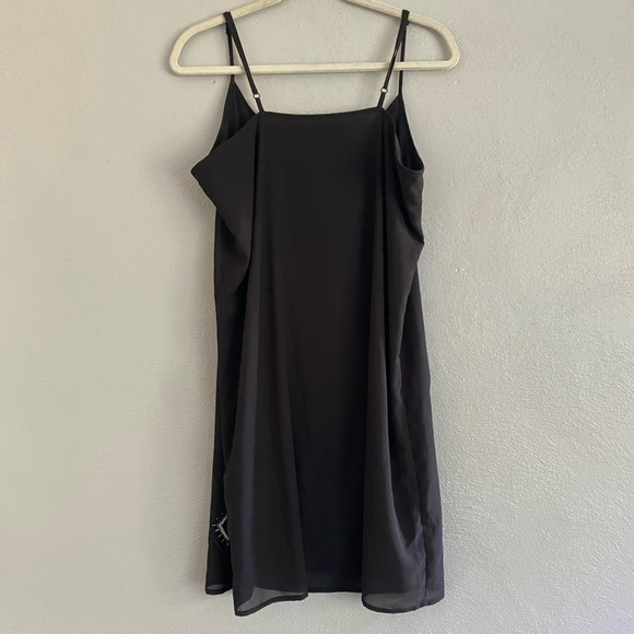 Old Navy Dress Size Large Beaded Black Tank Sleeveless Jeweled Neutral Party - Picture 5 of 8